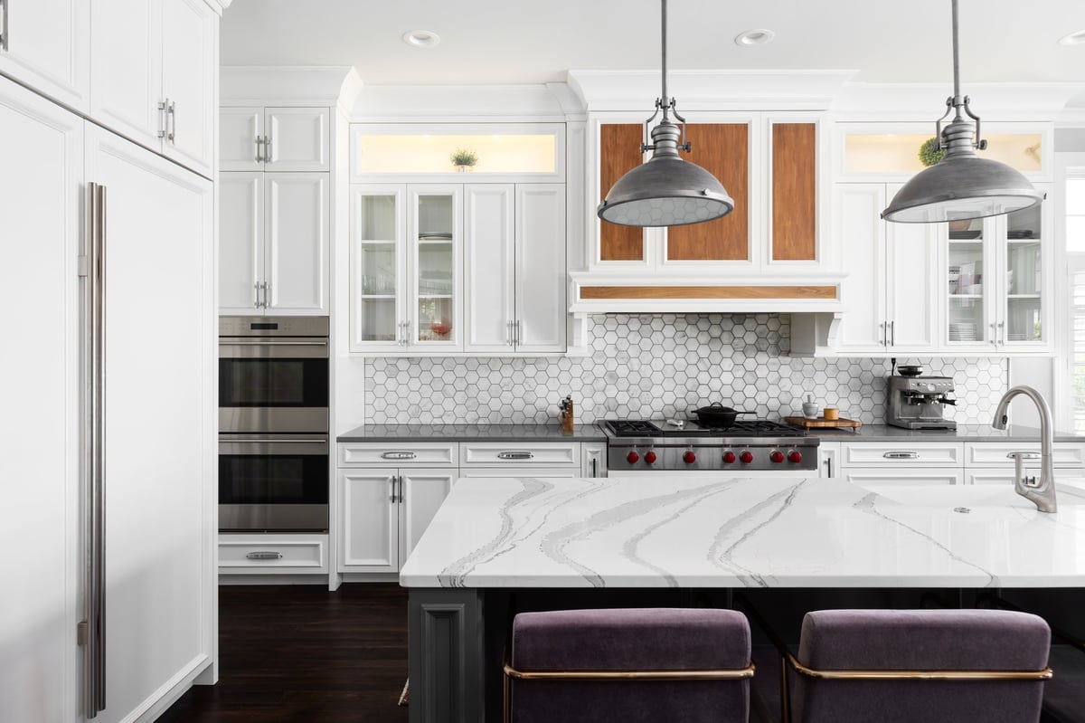 Custom cabinet design consultation with client