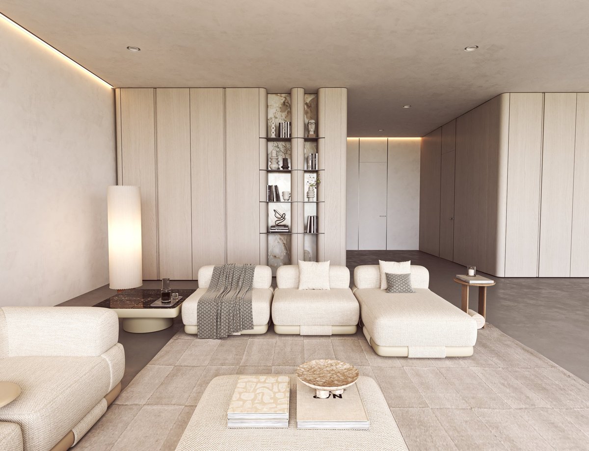 Custom built-in shelving and storage solutions for living spaces